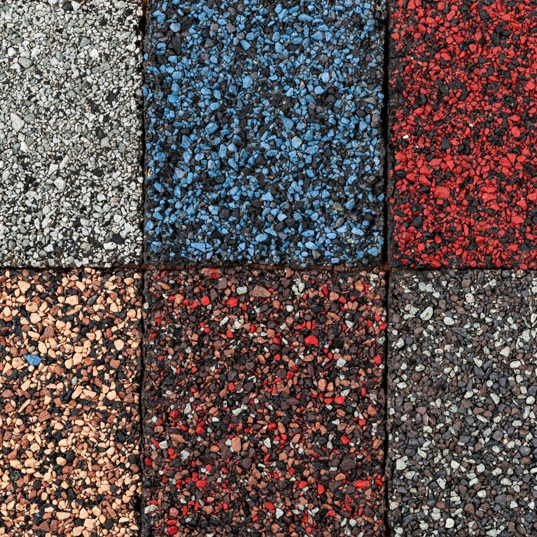 different colored shingles